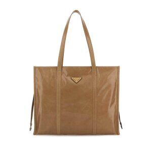Prada Camel Leather Shopping Bag